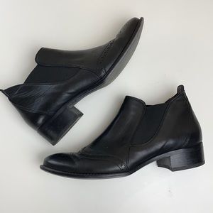 Paul Green Jay Slip-On Bootie Ankle Black Leather